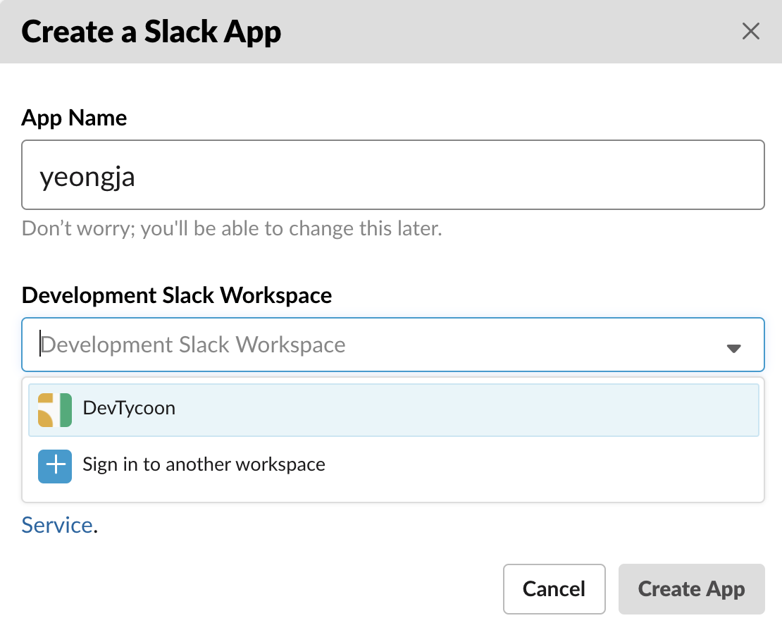 Create New App
