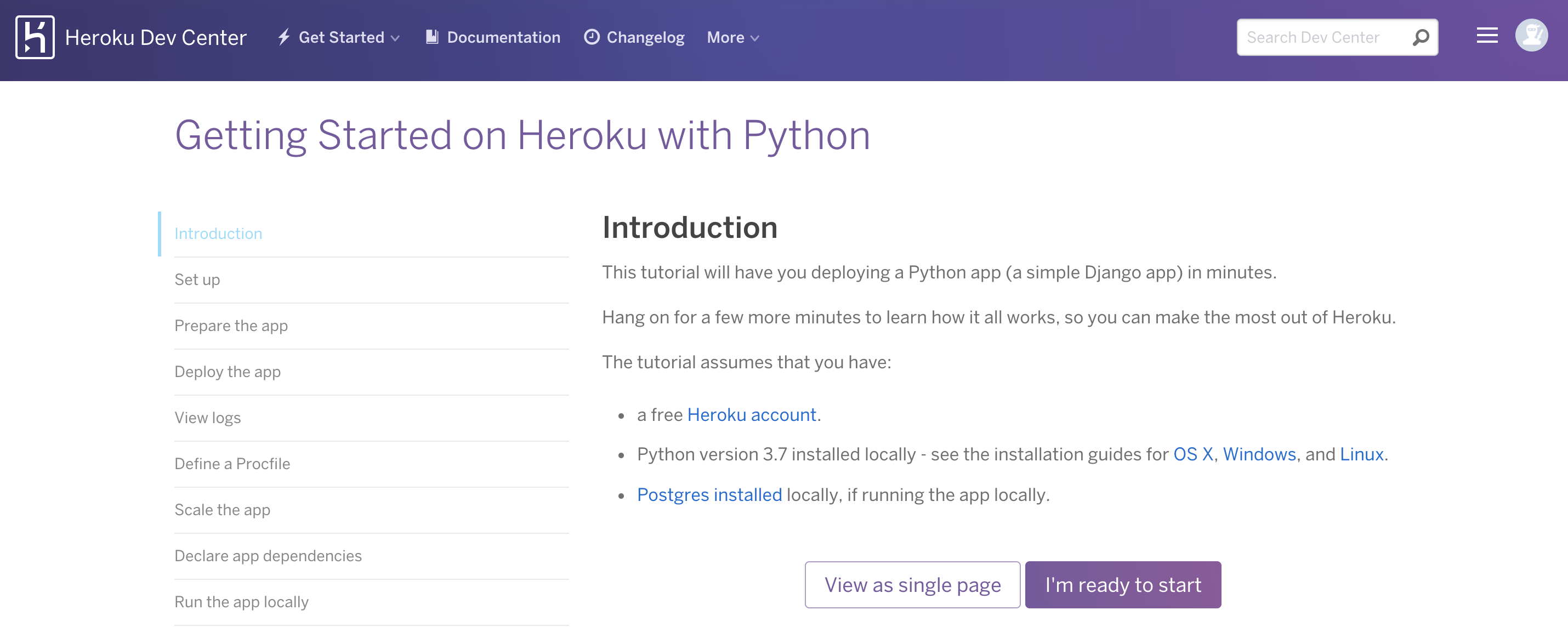 Getting Started on Heroku with Python