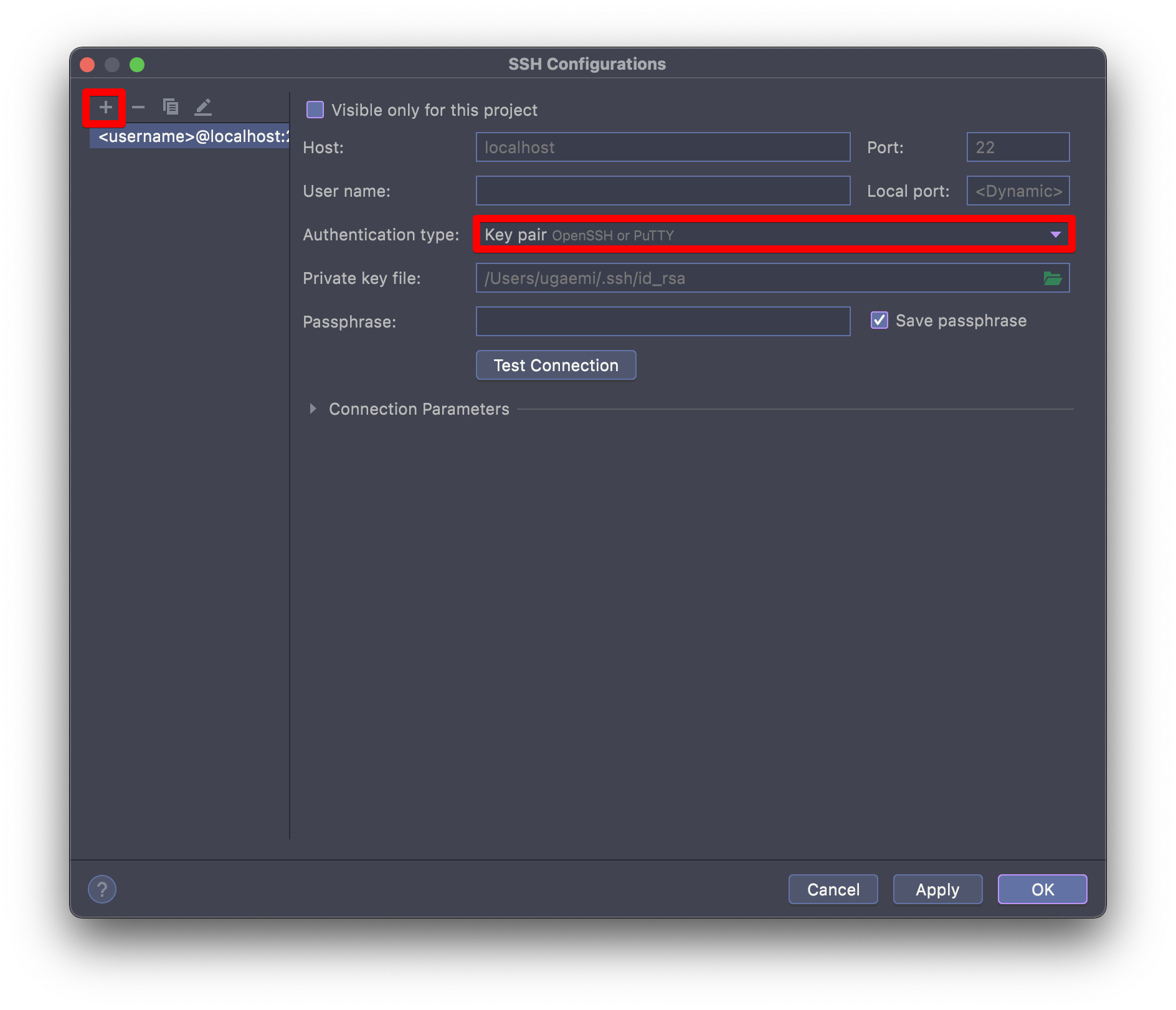 Pycharm SSH Configuration